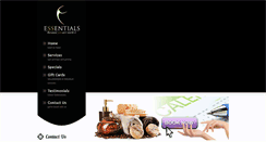 Desktop Screenshot of essentialsspa.ca