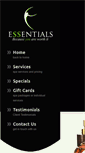 Mobile Screenshot of essentialsspa.ca