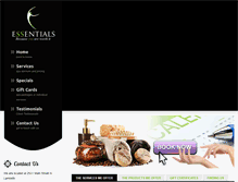 Tablet Screenshot of essentialsspa.ca